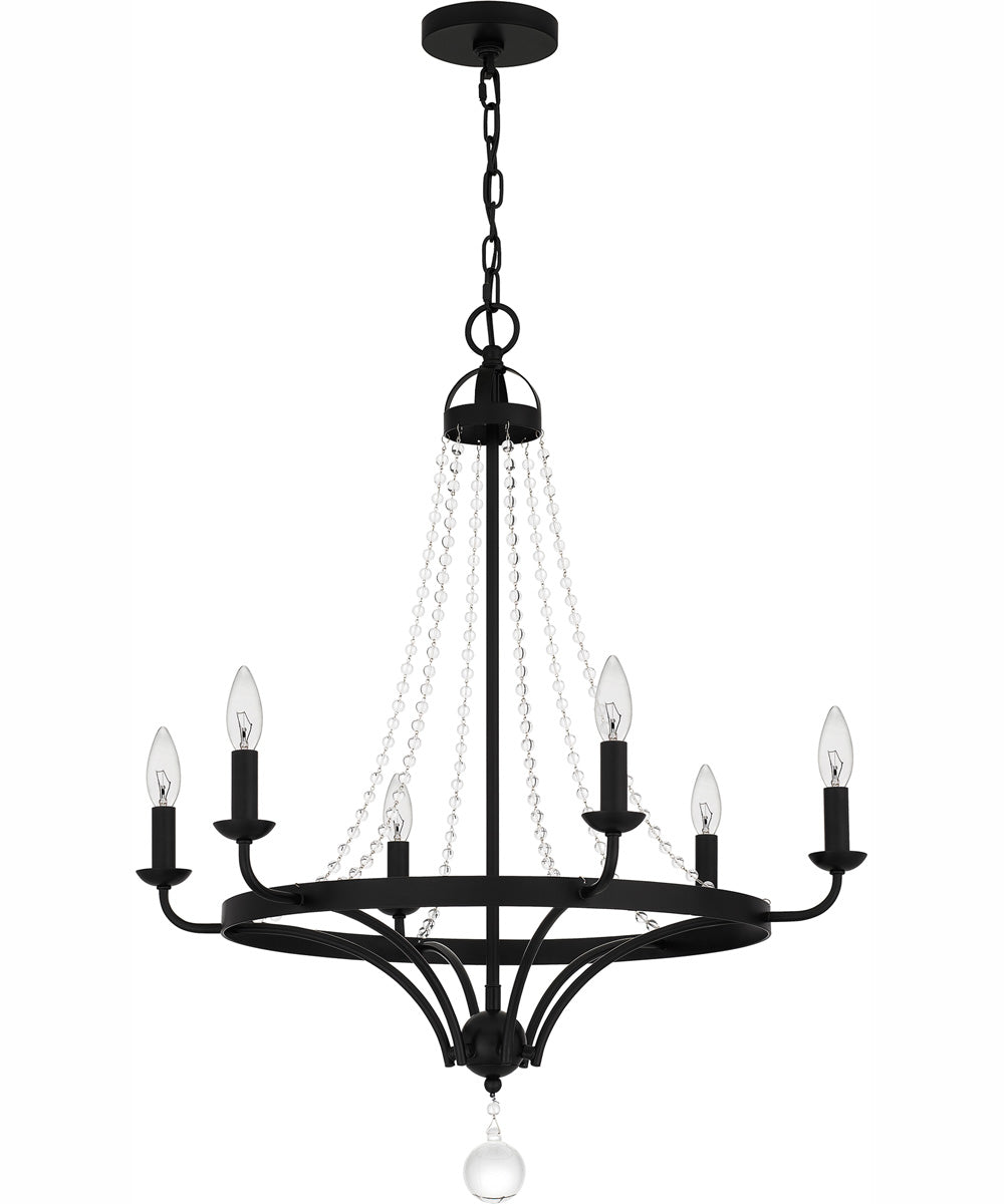 Adelaide 6-light Chandelier Matte Black