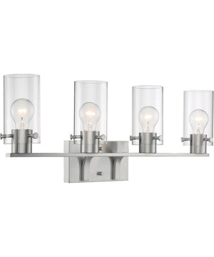 21"W Sommerset 4-Light Vanity & Wall Brushed Nickel