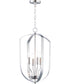15"W Provident 4-Light Chandelier Satin Nickel