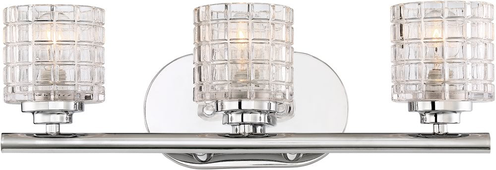18"W Votive 3-Light Vanity & Wall Polished Nickel