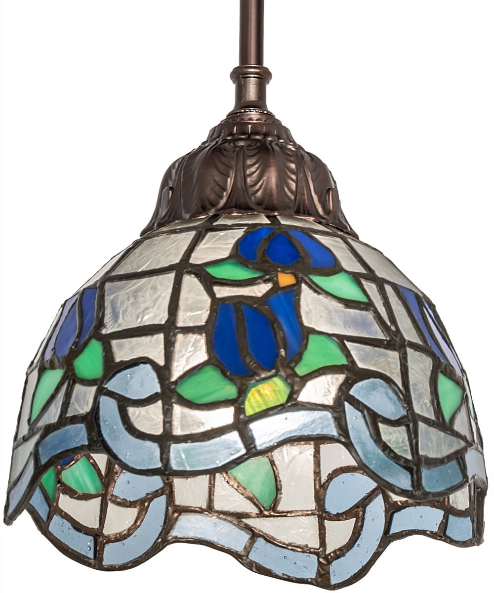 7" Wide Roseborder Mini Pendant