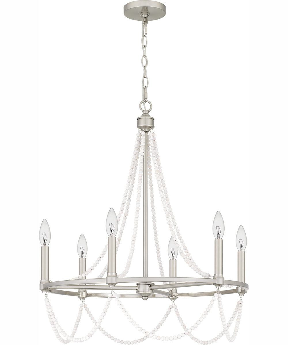 Brigitta 6-light Chandelier Brushed Nickel