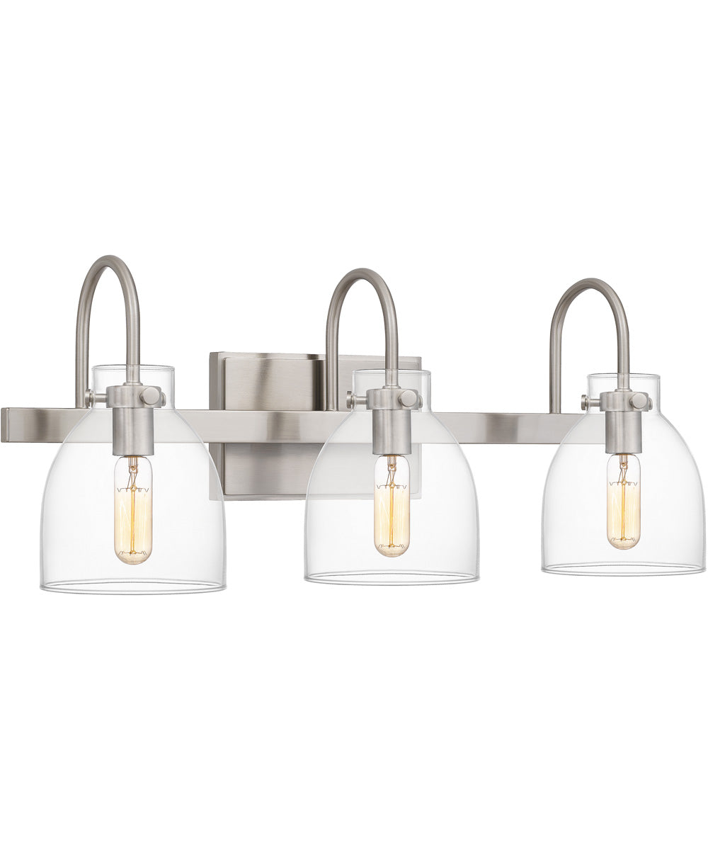 Atmore Large 3-light Bath Light Brushed Nickel