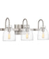 Atmore Large 3-light Bath Light Brushed Nickel