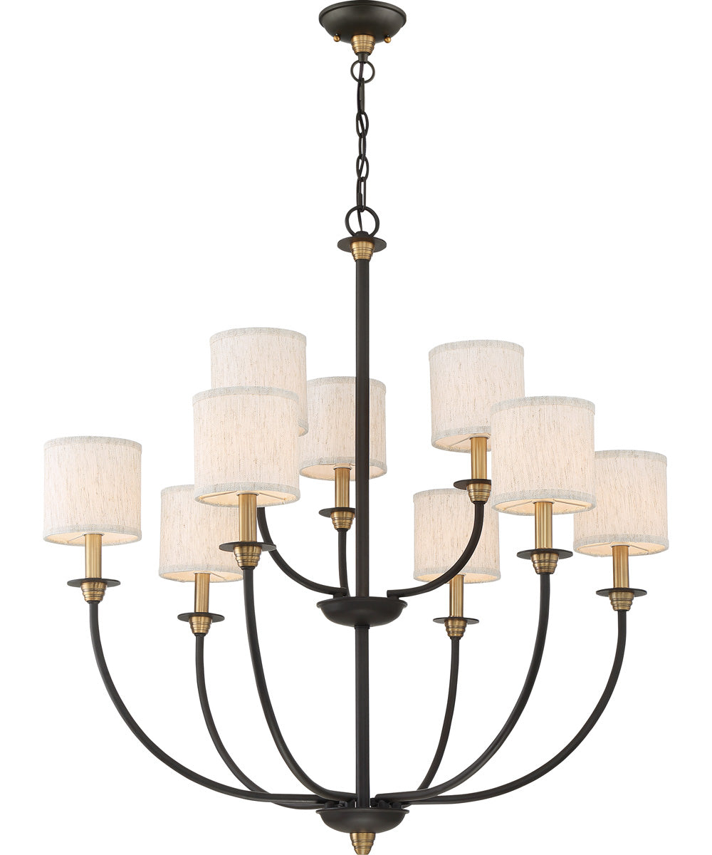 Audley 9-light Chandelier Old Bronze