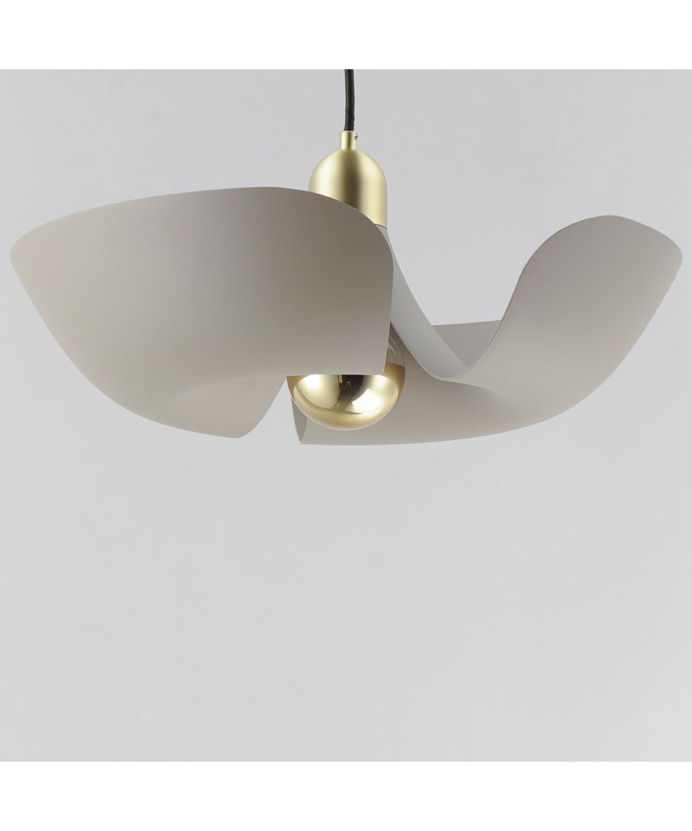 Poppy 18 inch Pendant Silver Gold / Satin Brass