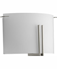 Modern Glass Sconce 2-Light Wall Sconce Brushed Nickel