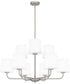 Gallagher 9-light Chandelier Brushed Nickel