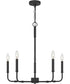 Abner 5-light Chandelier Matte Black