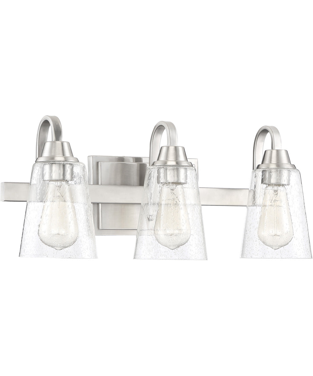 Grace 3-Light Bath Vanity Light Brushed Polished Nickel