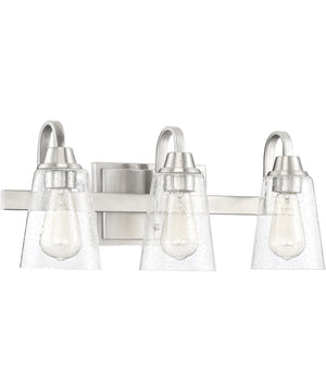 Grace 3-Light Bath Vanity Light Brushed Polished Nickel