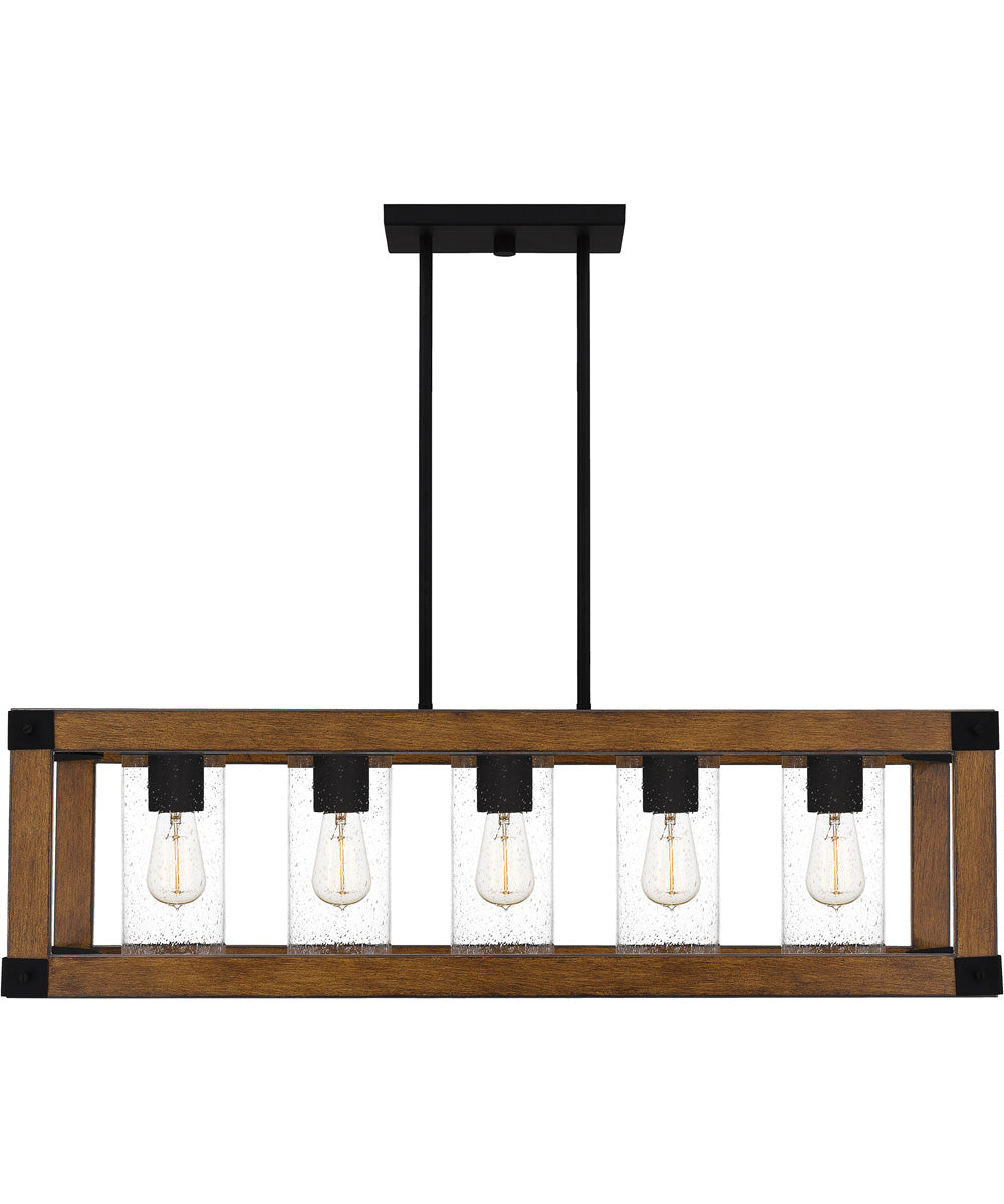 Rylan 5-light Island Light Matte Black