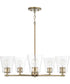 Baker 5-Light Chandelier Aged Brass