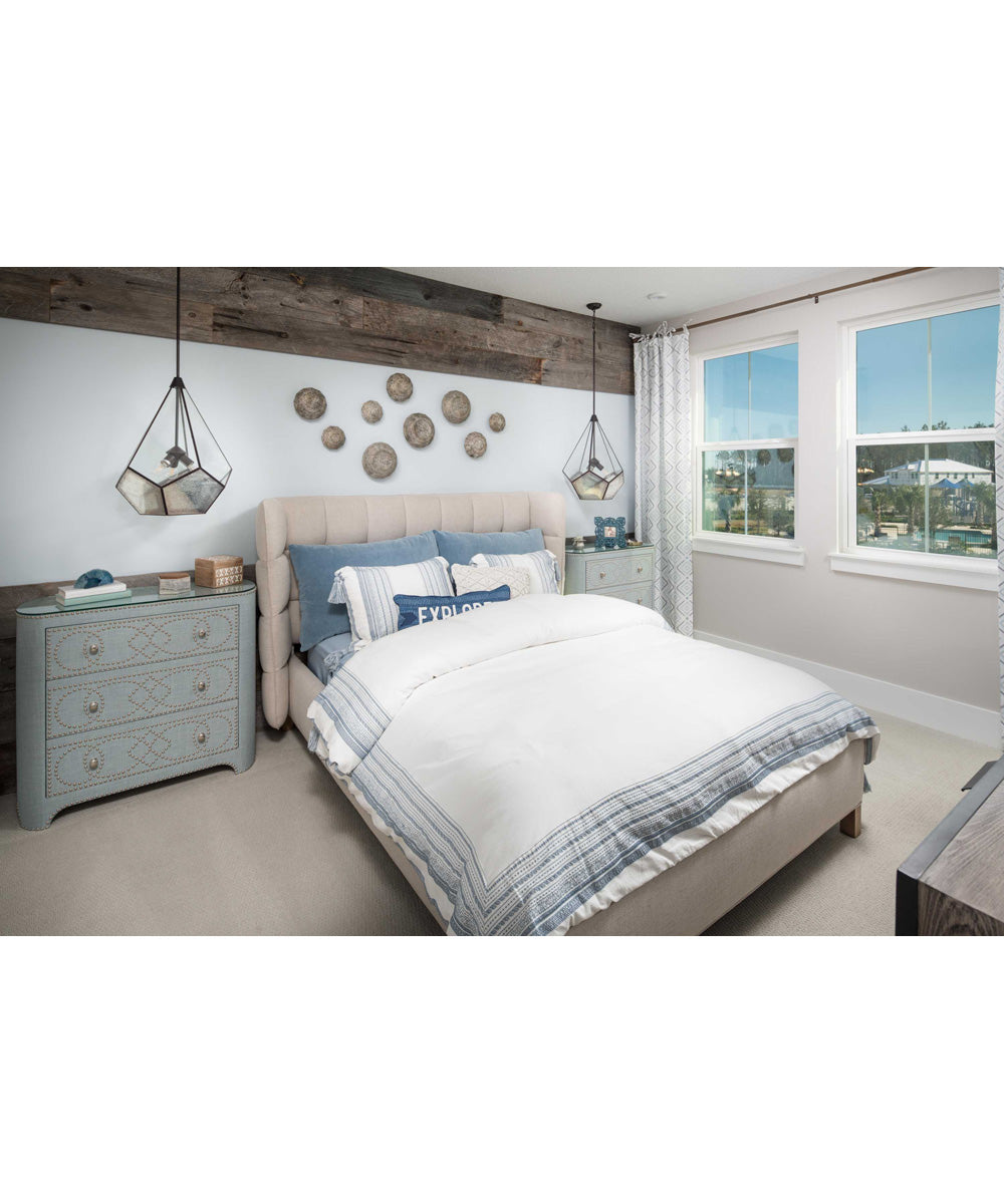 Cinq 3-Light Antique Mirror Glass Global Pendant Light Antique Bronze