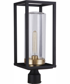 Neo 1-Light Outdoor Post Mount Midnight Satin Brass