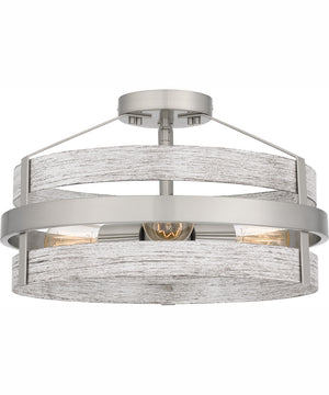 Gadsen Medium 3-light Semi Flush Mount Brushed Nickel