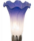 13" High Blue/White Tiffany Pond Lily Twin Cherub Accent Lamp