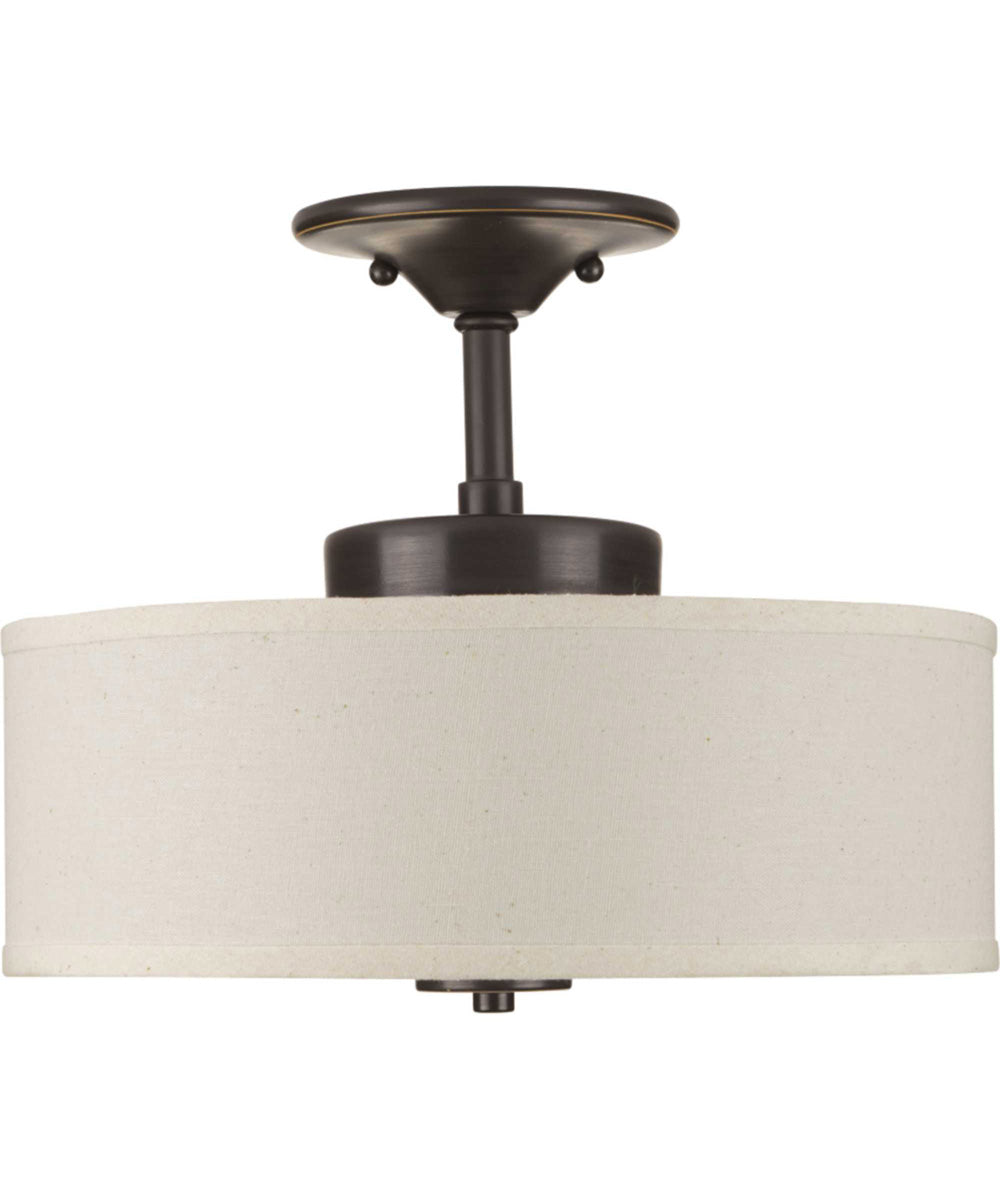 Inspire 1-Light 13" LED Semi-Flush Mount Antique Bronze