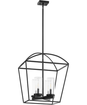 Odeon 4-light Pendant Matte Black