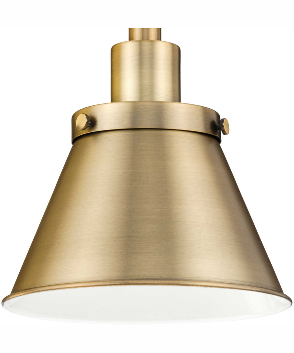 Hinton 1-Light Modern Farmhouse Pendant Vintage Brass