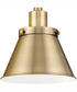 Hinton 1-Light Modern Farmhouse Pendant Vintage Brass