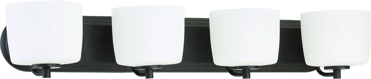 32"W Clarendon 4-Light Bath Vanity Light Aged Bronze Brushed