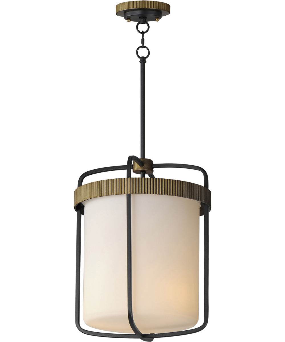 Ruffles 3-Light Pendant Black / Antique Brass