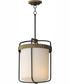 Ruffles 3-Light Pendant Black / Antique Brass