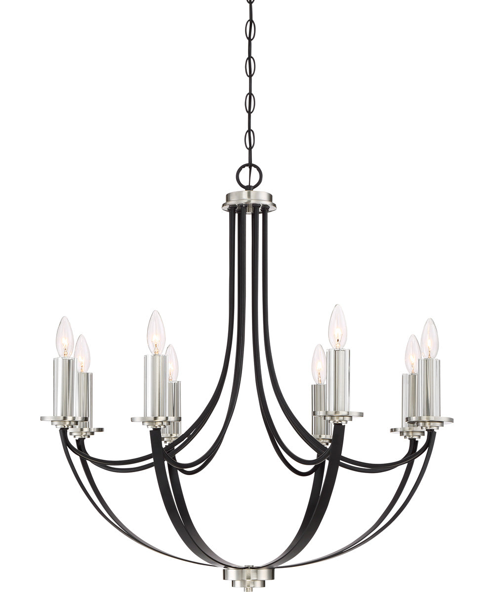 Alana 8-light Chandelier Mystic Black