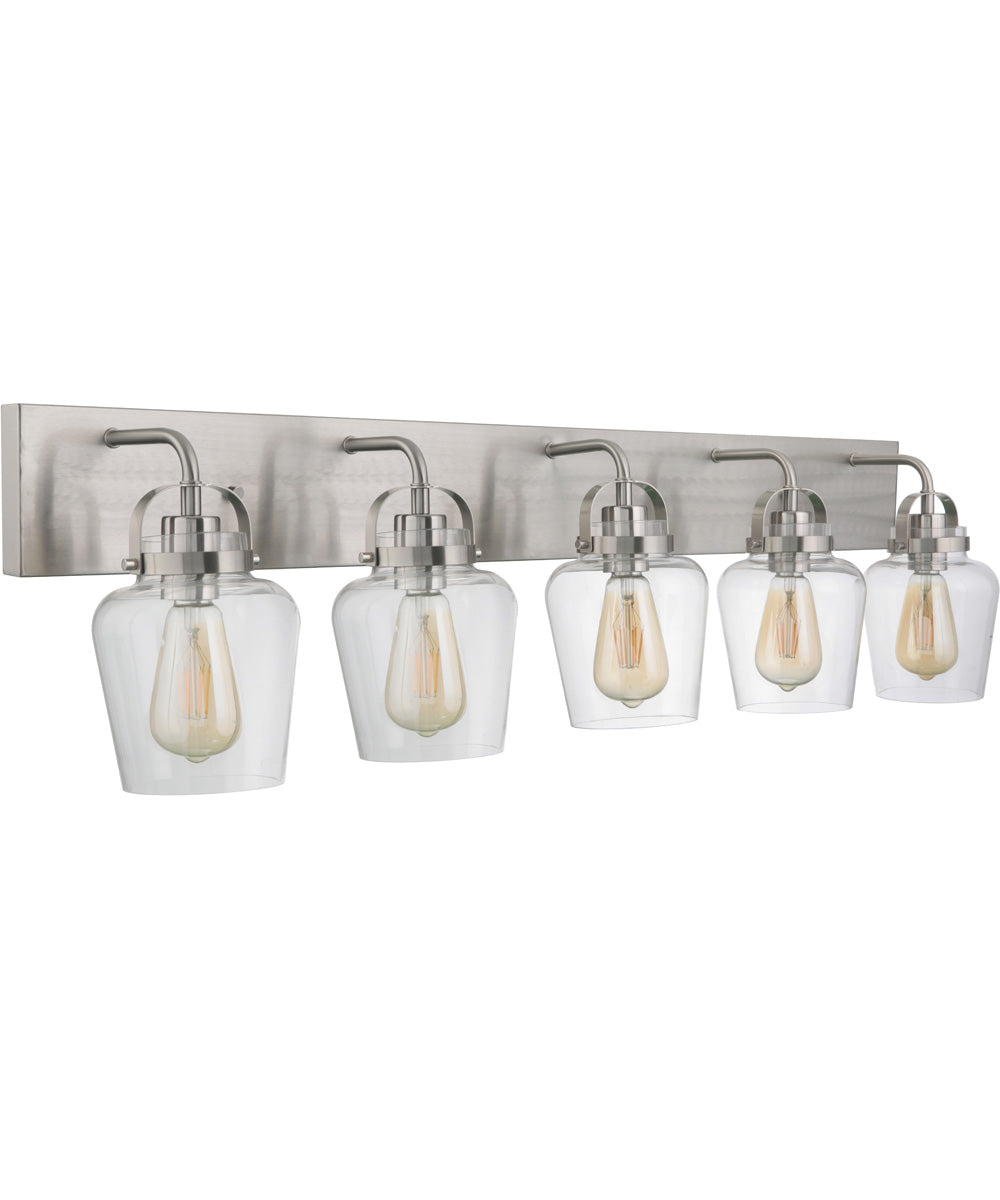 Trystan 5-Light Vanity Brushed Polished Nickel