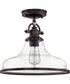 Grant 1-light Semi Flush Mount Palladian Bronze