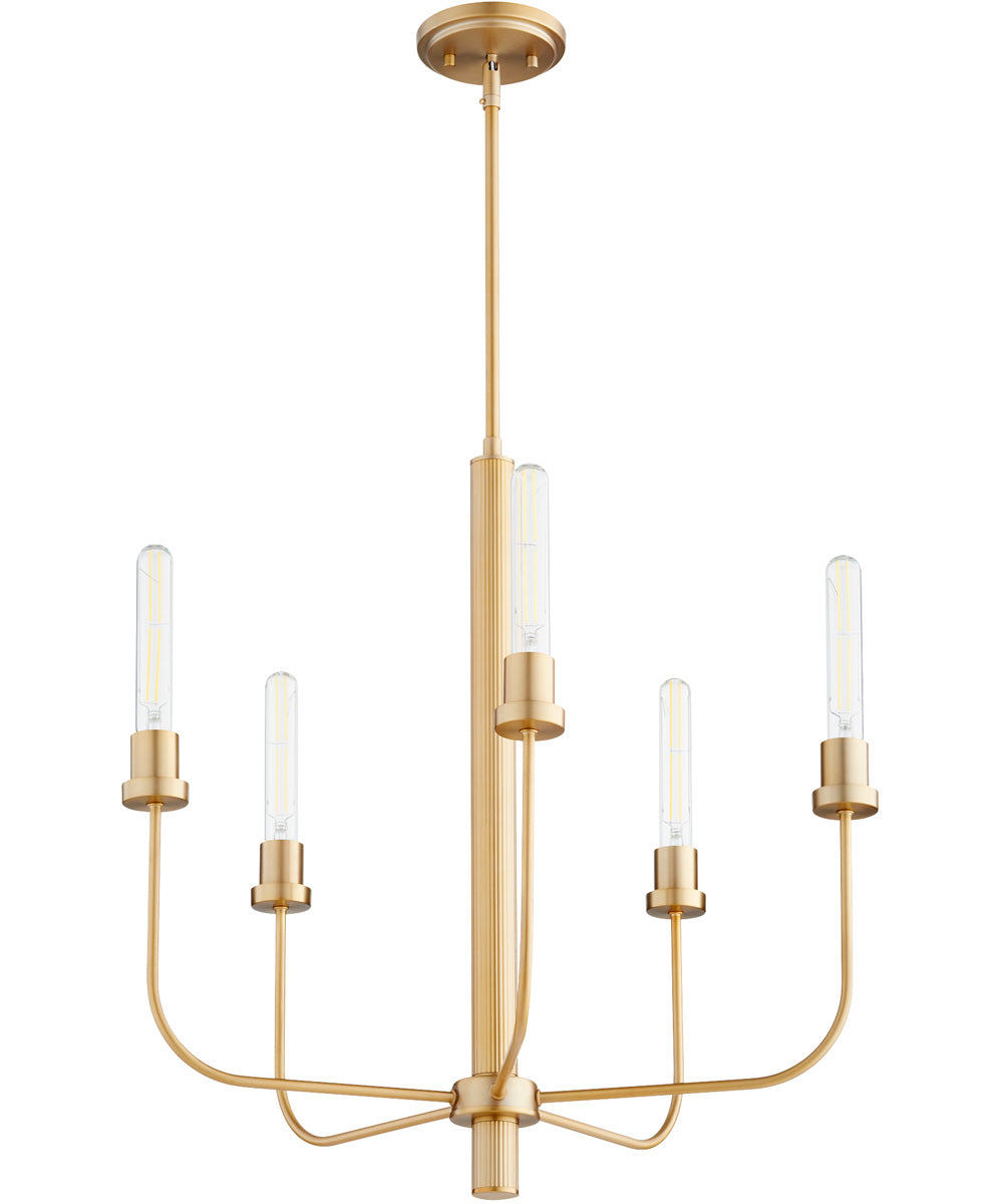 Sheridan 5-light Chandelier Aged Brass