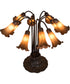 22"H Amber Pond Lily 10 Light Table Lamp