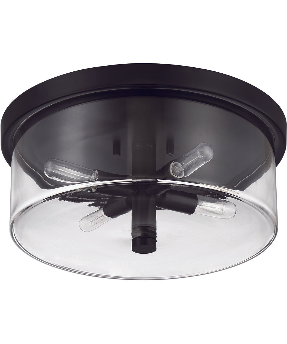 Hailie 4-Light Flush Mount Flat Black