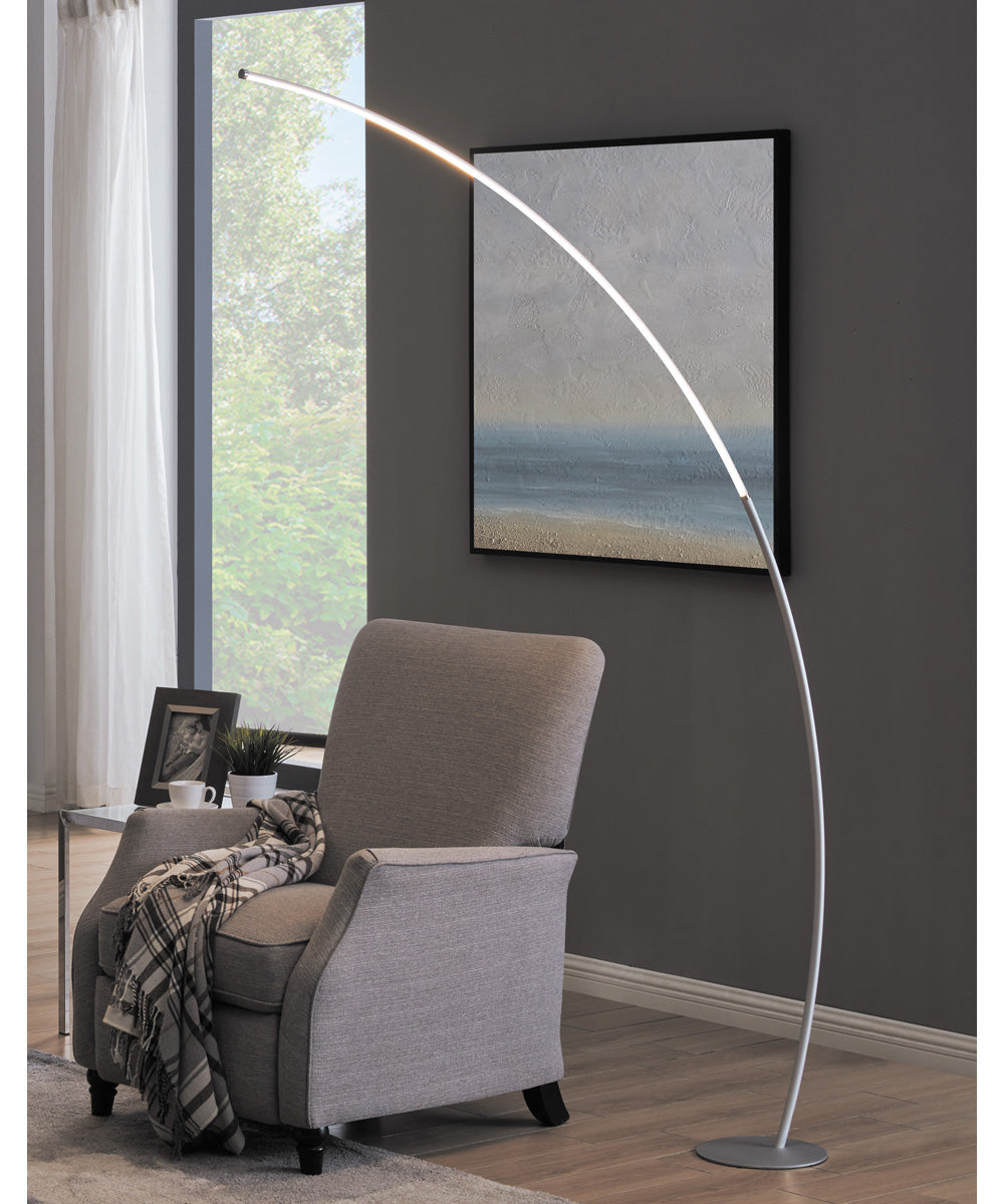 Monita 1-Light Led Arch Lamp Silver LS-83561SILV