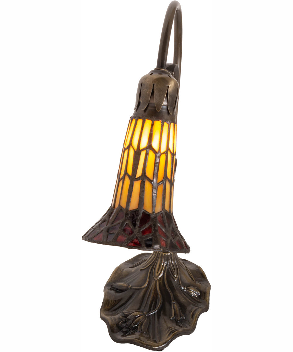15" High Stained Glass Pond Lily Accent Lamp