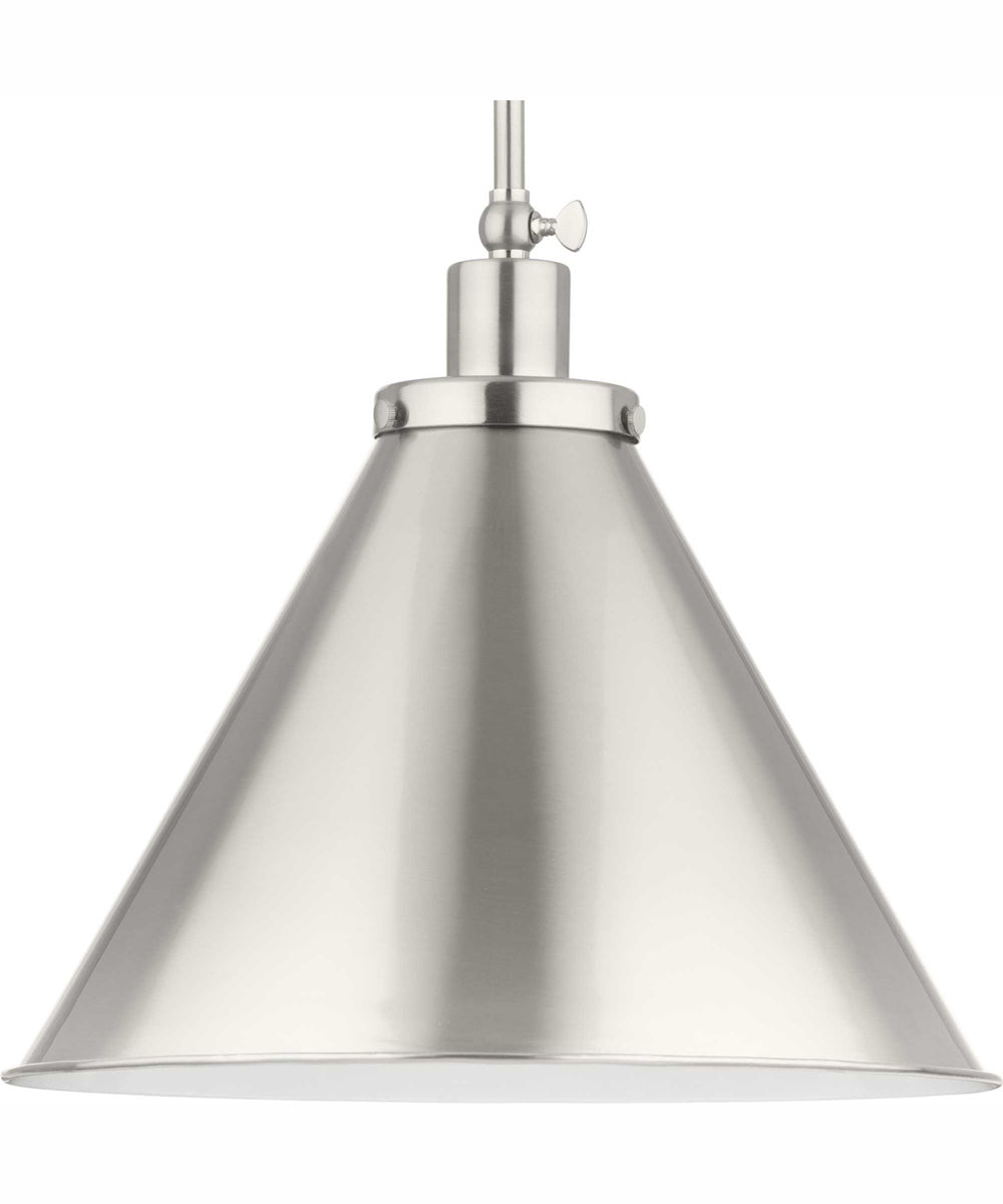 Hinton 1-Light Modern Farmhouse Pendant Brushed Nickel