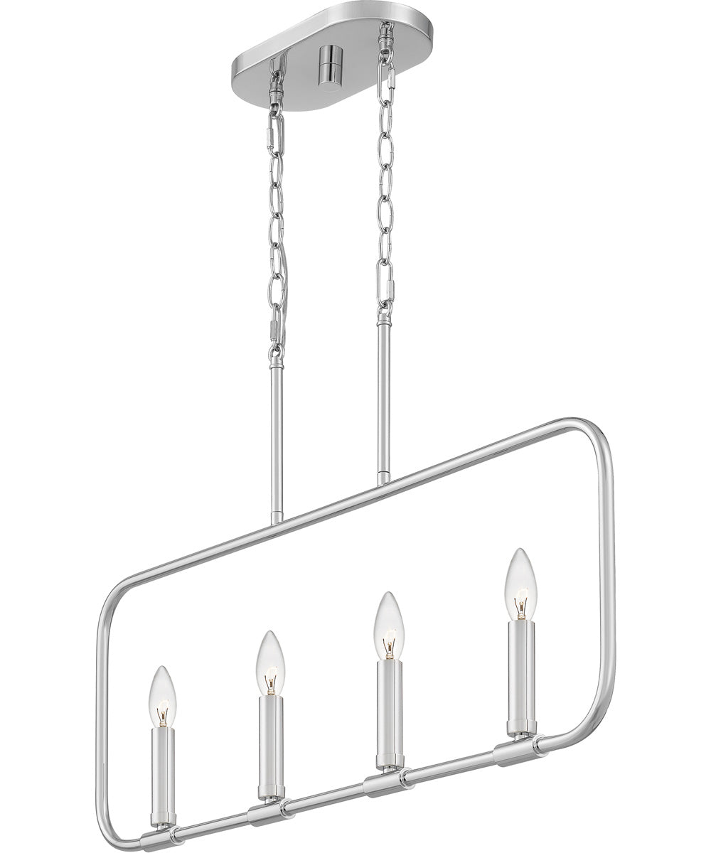Abner 4-light Island Light Polished Chrome
