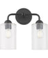 Tamara Day's Charlotte 2-light Bath Vanity Light Matte Black