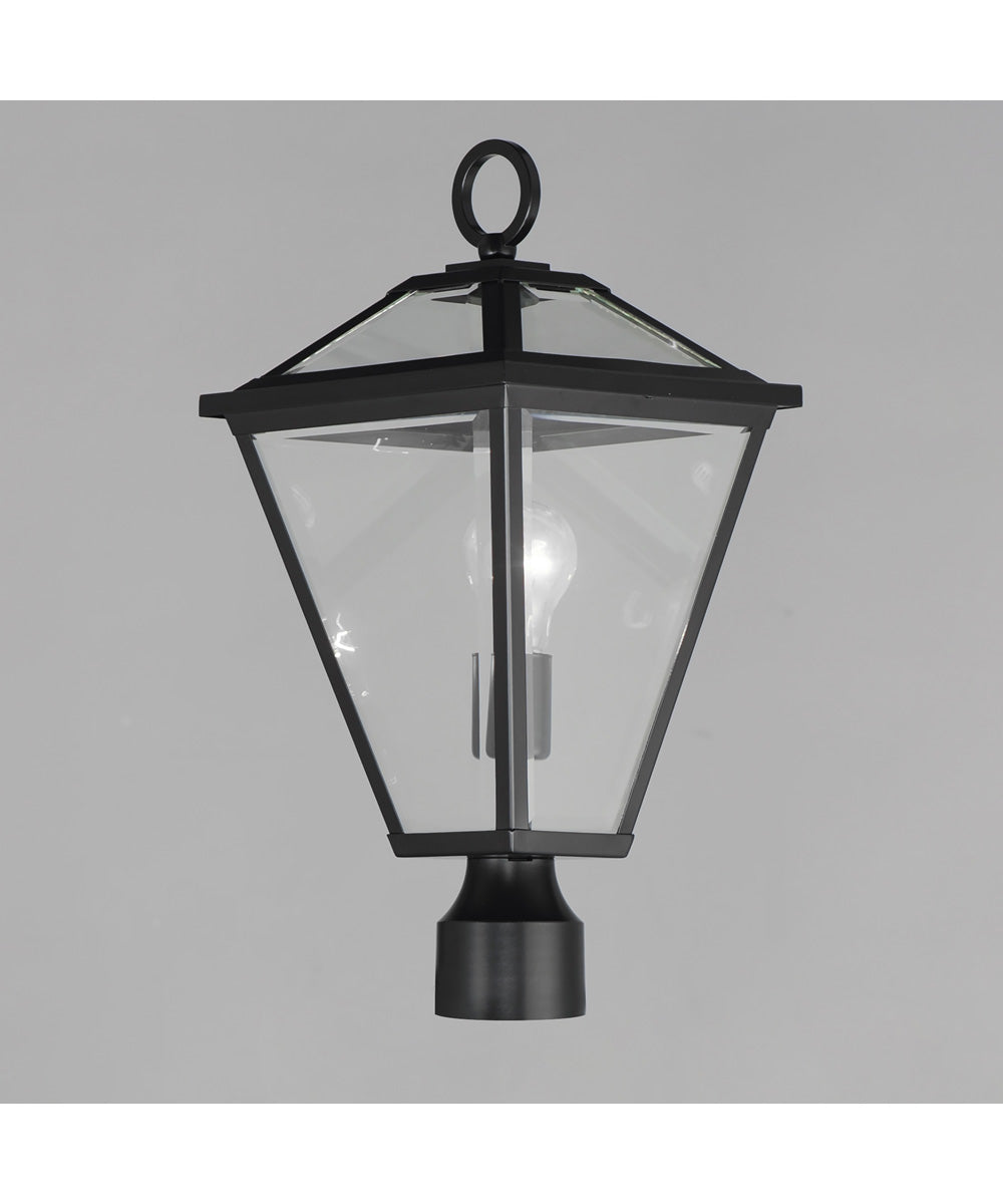 Prism 1-Light Outdoor Post Lantern Black