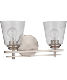 Drake 2-Light Bath Vanity Light Brushed Polished Nickel
