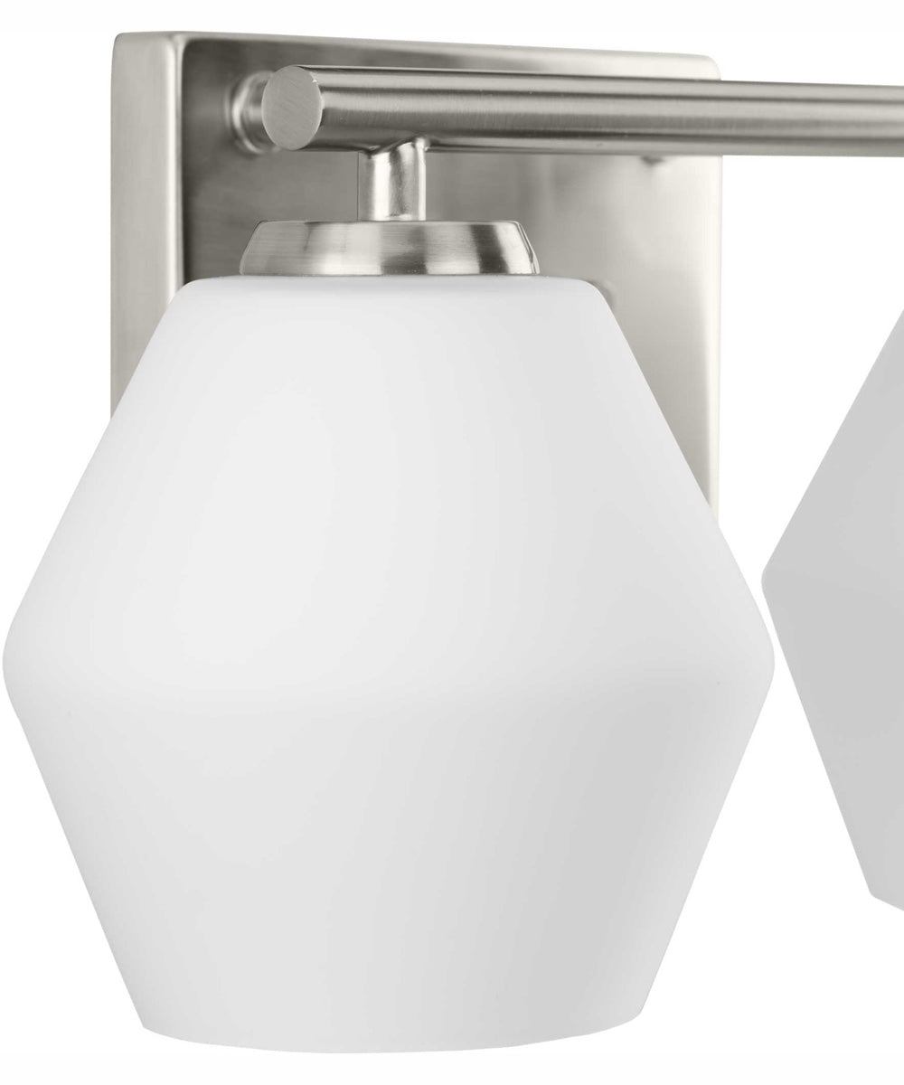 Copeland 2-Light Mid-Century Modern Vanity Light Brushed Nickel