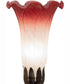 8" High Pink/White Tiffany Pond Lily Victorian Accent Lamp