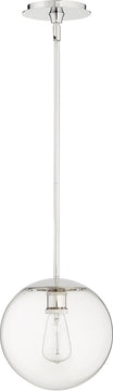 10"W 1-light Pendant Polished Nickel