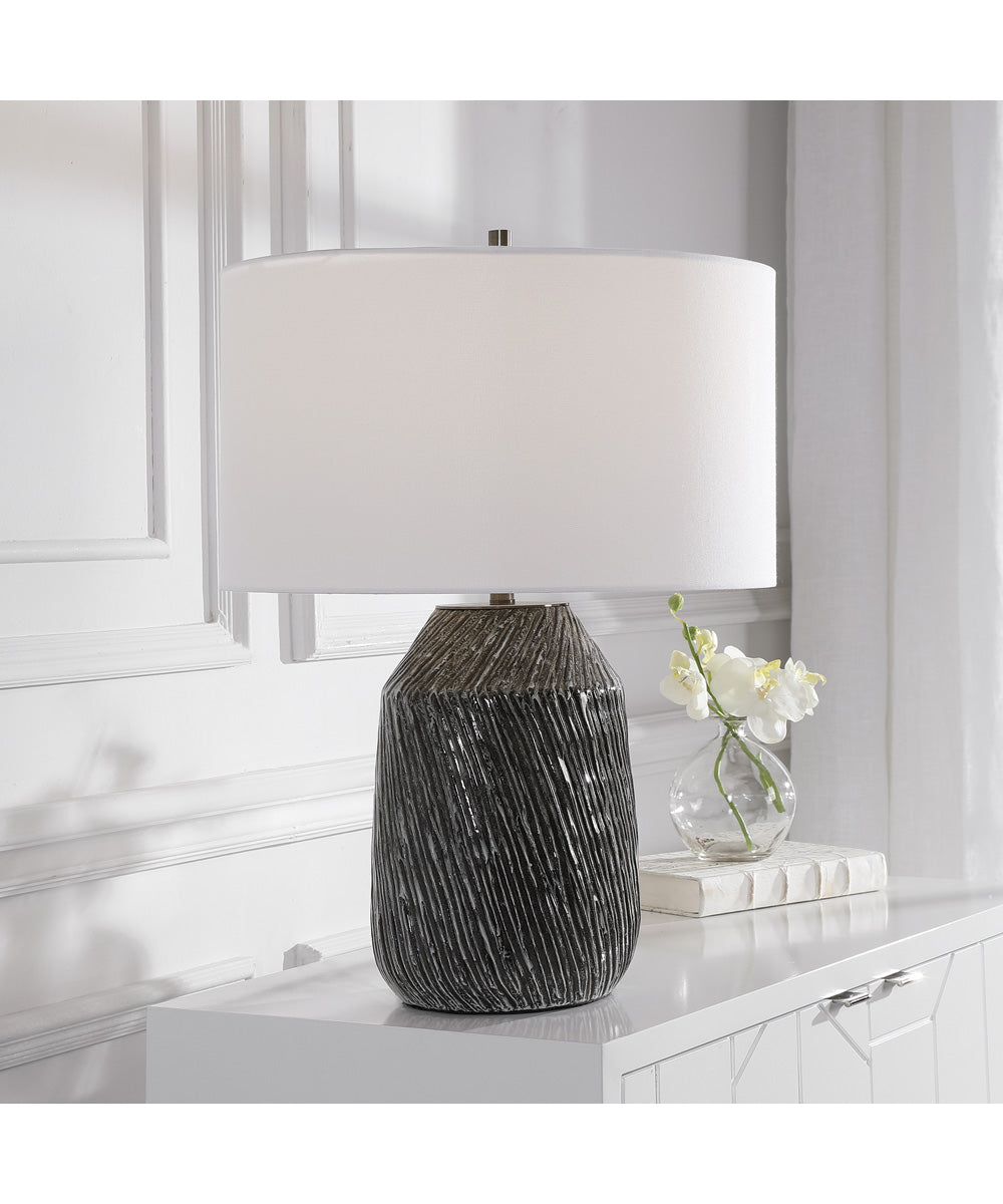 Malaya Graphic Black Table Lamp