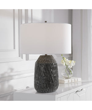 Malaya Graphic Black Table Lamp