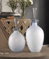 16"H Leah Bubble Glass Containers Set of 2