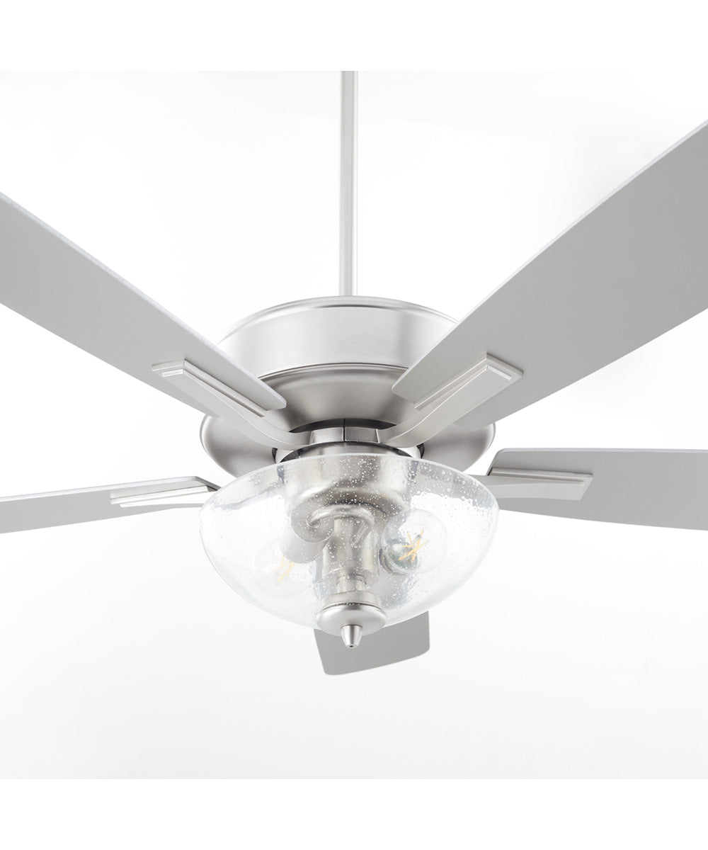52" Ovation 2-light LED Ceiling Fan Satin Nickel