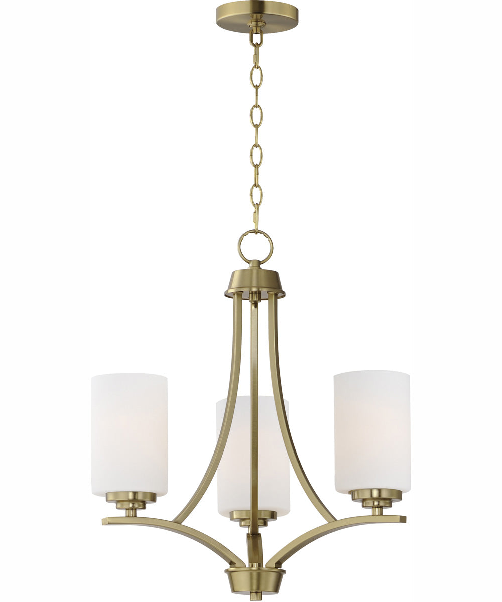 Deven 3-Light Chandelier Satin Brass