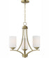 Deven 3-Light Chandelier Satin Brass